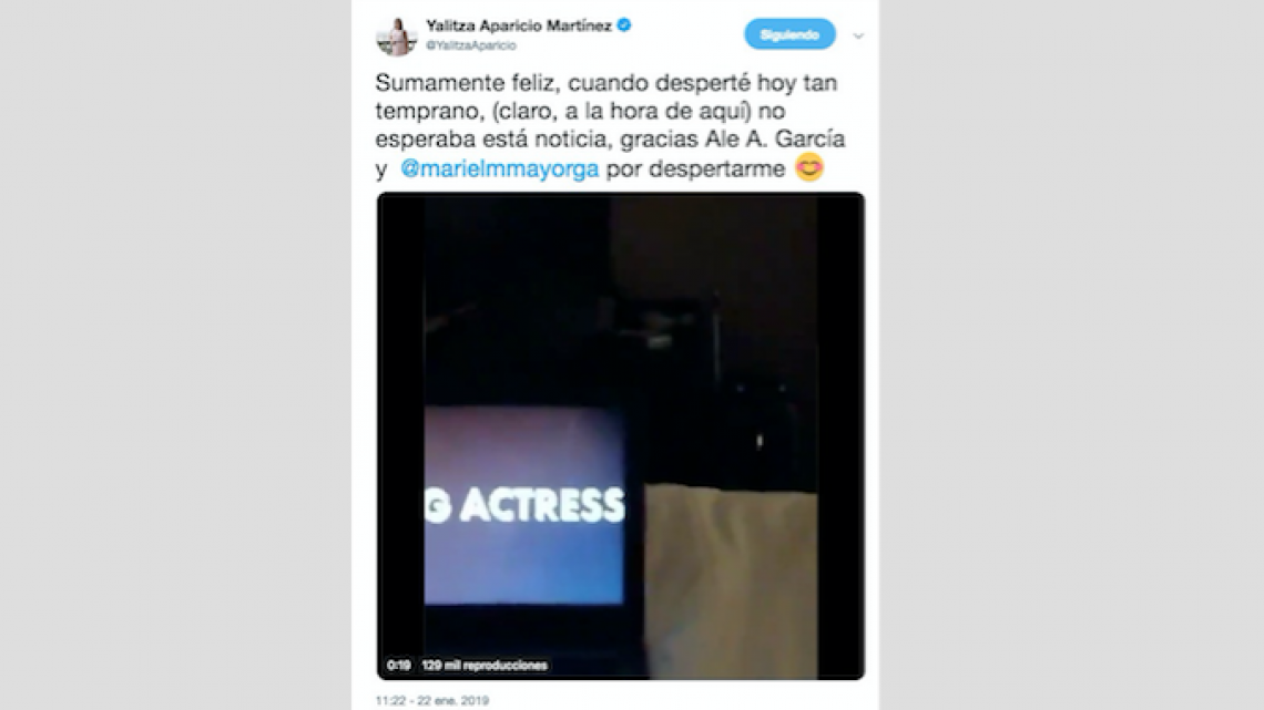 Así reaccionó Yalitza Aparicio a su nominación al Oscar