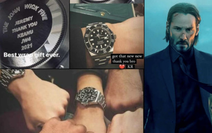 Keanu Reeves regala cuatro Rolex a sus cuatro dobles de acción