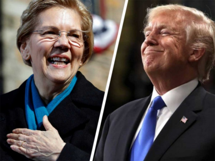 Trump se burla de Warren por anuncio de candidatura a la presidencia
