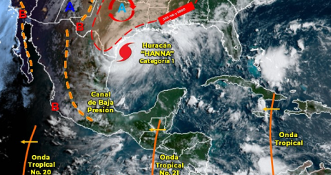 Huracán Hanna toca tierra oficialmente 