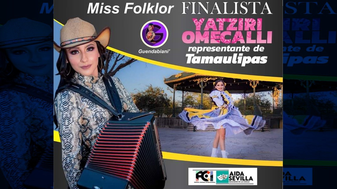Reynosense representará a Tamaulipas en Miss Folklor 2021