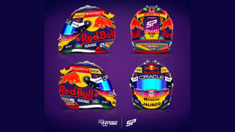 Así será el casco de Checo Pérez en el GP de México