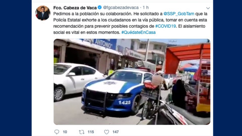Policía estatal exhorta a ciudadanos a tomar con seriedad el tema del coronavirus