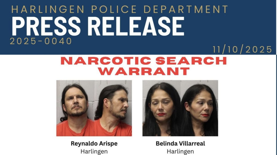 Asegura Policía de Harlingen drogas, armas y dinero en operativo antidrogas; detienen a dos personas