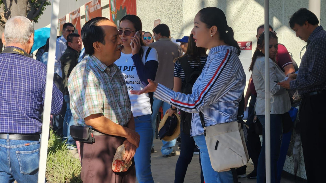 Trabajadores del Poder Judicial de la Federación en Victoria para labores