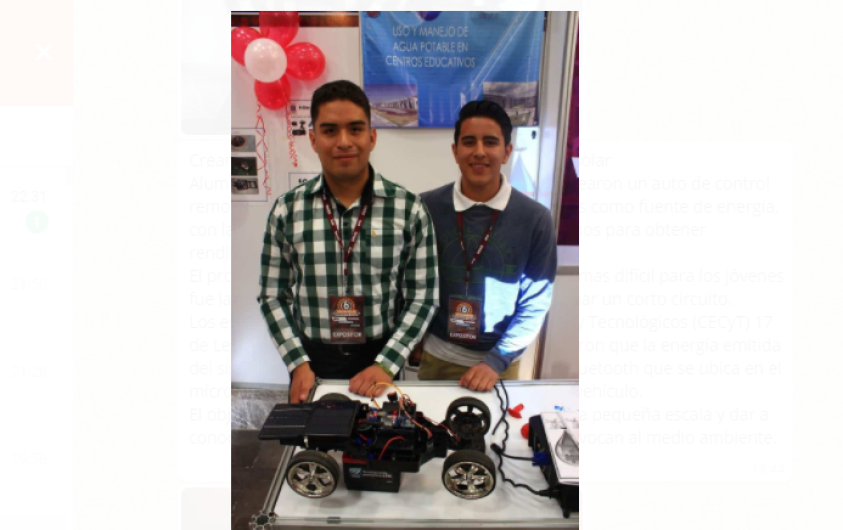 Crean alumnos del IPN auto que funciona con luz solar