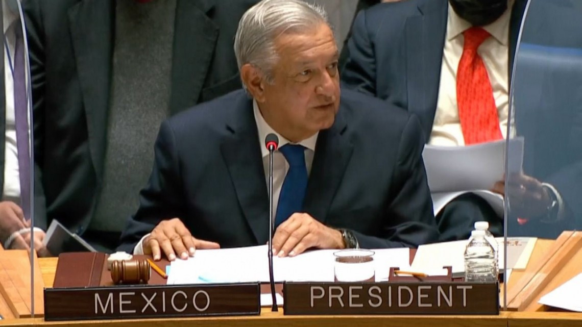 Preside López Obrador reunión del Consejo de Seguridad de la ONU