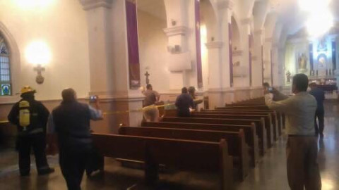Explota bomba molotov en catedral de Matamoros 