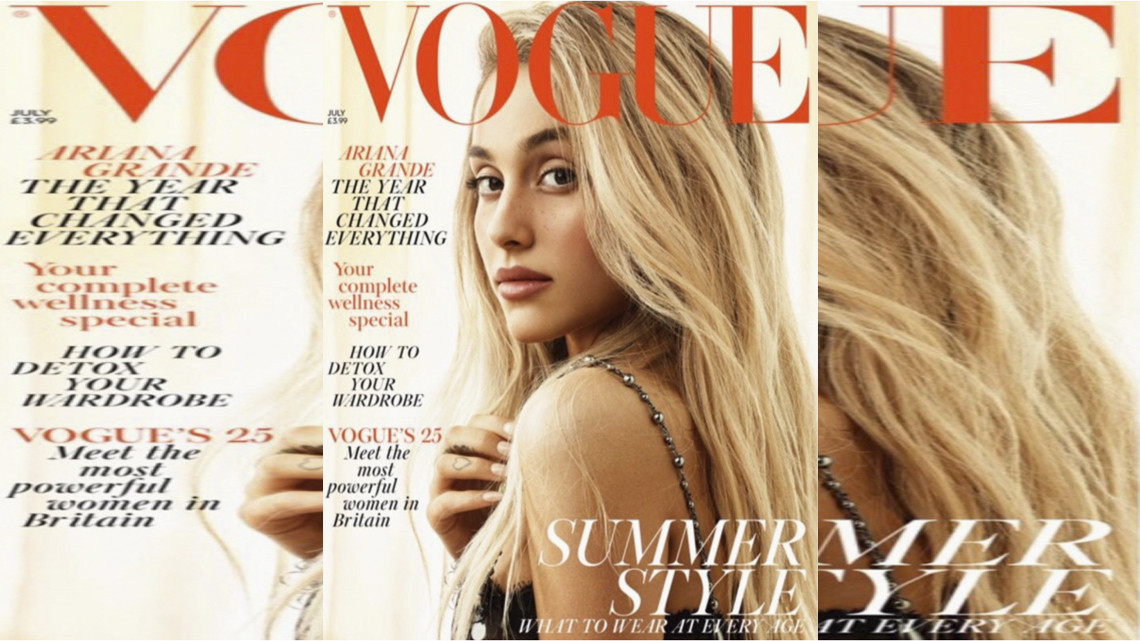 Ariana Grande rubia y con pelo suelto