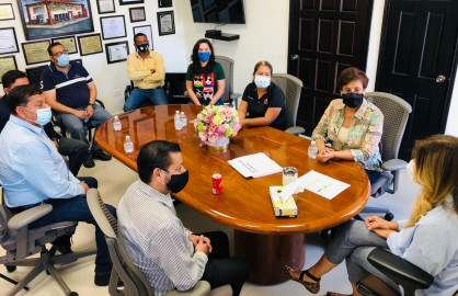 Dialogan periodistas reynosenses con Alcaldesa 