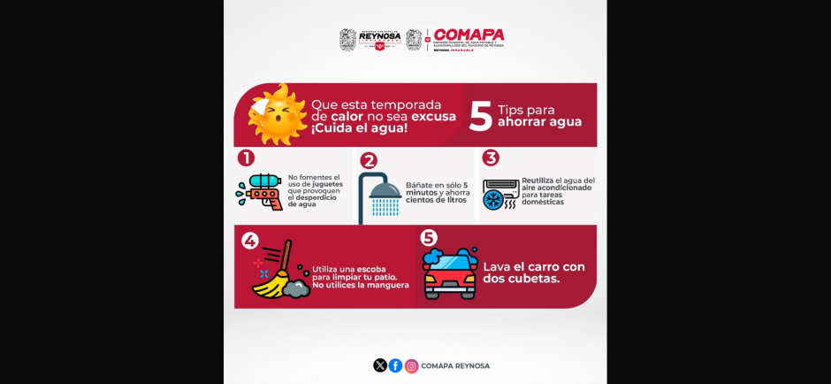 Promueve COMAPA ahorro de agua durante la temporada de calor
