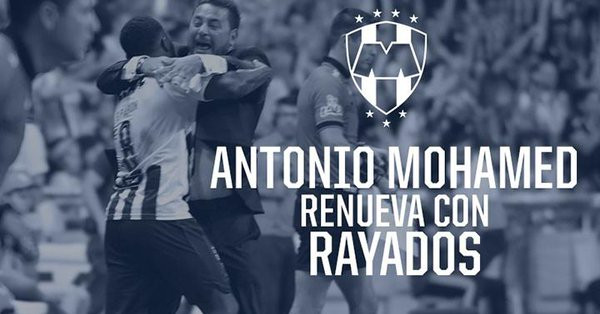 Antonio Mohamed renueva con Rayados hasta 2019