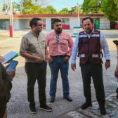Visita Secretario de Educación de Tamaulipas escuelas dañadas por lluvias en la zona sur