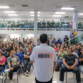 Ante la multitud de universitarios del CUN, Roberto Lee, compartió sus propuestas para un Matamoros de primer nivel