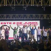 Acompañan más de 10,000 simpatizantes a Maki y Carlos en cierre de campaña en Jarachina Sur Distrito 5