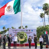 Participó Alcalde Carlos Peña Ortiz con el General Guillermo Arellano Morales en la Ceremonia-Homenaje a los Niños Héroes