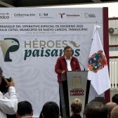 Gobernador Américo Villarreal da la Bienvenida a "Héroes Paisanos" en Nuevo Laredo