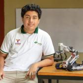 Gana estudiante del Colegio Nacional de Educación Profesional Técnica Matamoros primer lugar en Concurso Internacional de Robótica