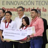 Entrega gobernador Premio Estatal de Ciencias, Creatividad e Innovación Tecnológica