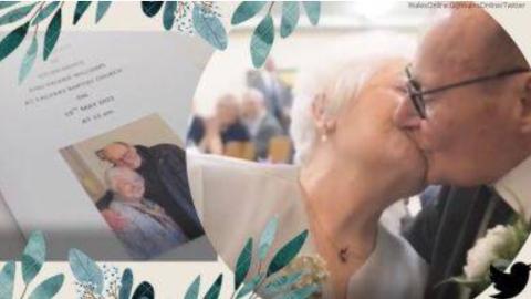 Hombre de 95 años se casa por primera vez 