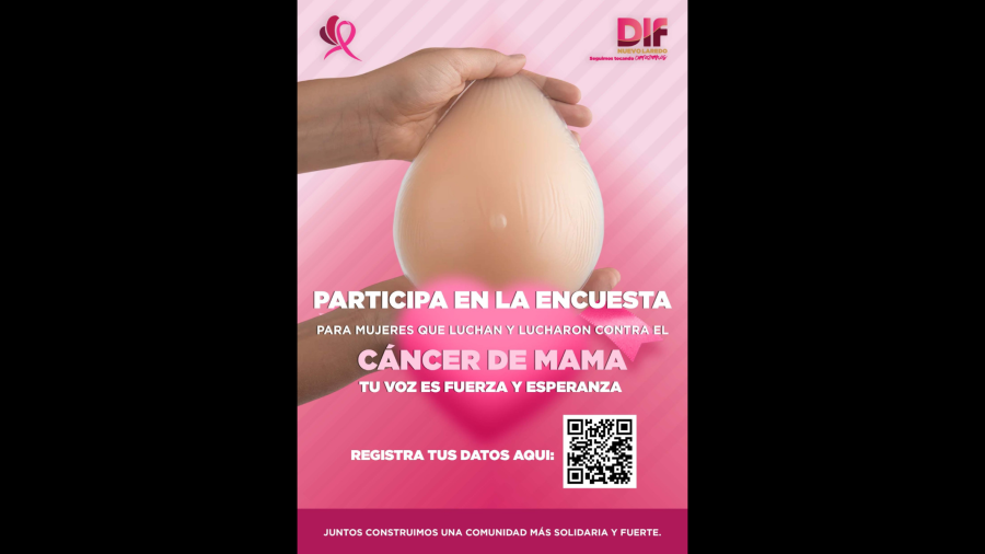 DIF Nuevo Laredo invita a mujeres sobrevivientes de cáncer de mama a participar en censo especial