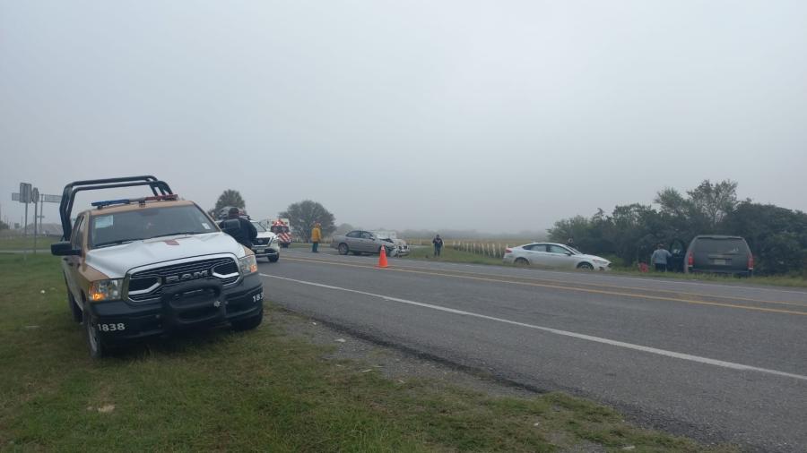 Guardia Estatal auxilia a lesionados en accidente vial registrado en Güémez