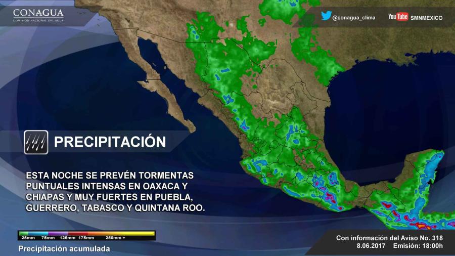 Prevén tormentas muy fuertes en varios estados