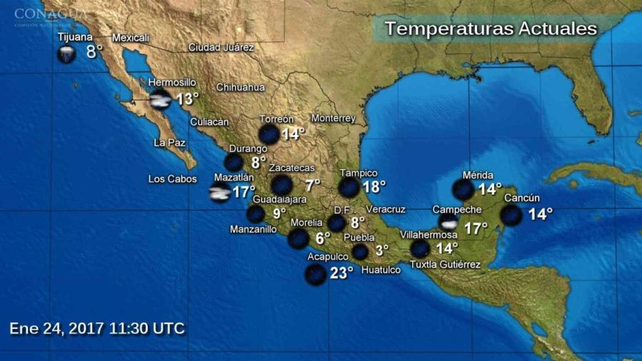 Prevalecen las bajas temperaturas y lluvias en el país