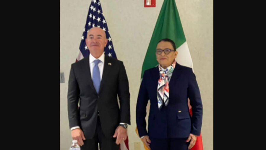 Sostiene Rosa Icela Rodríguez encuentro con Alejandro Mayorkas en Washington 