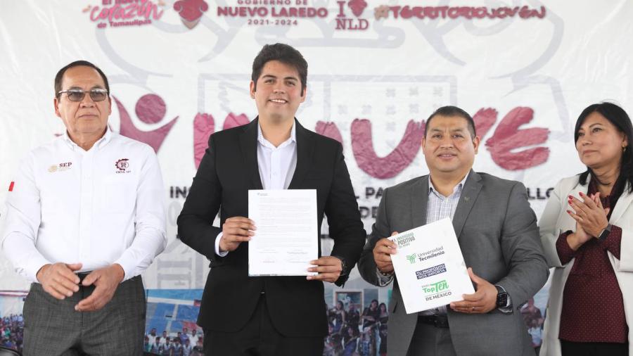 IMJUVE Y Tec Milenio firman convenio para la educaci&oacute;n de los j&oacute;venes de Nuevo Laredo