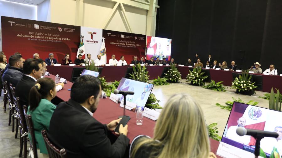Preside gobernador instalación del Consejo Estatal de Seguridad Pública de Tamaulipas