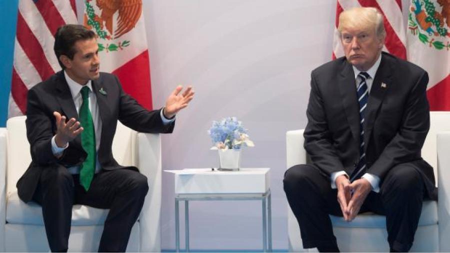 Frente a EPN, Donald Trump reitera México pagará muro