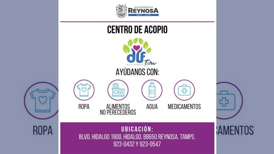 Abre DIF Reynosa "Centro de acopio"