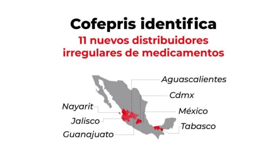 Cofepris identifica 11 nuevos distribuidores irregulares de medicamentos