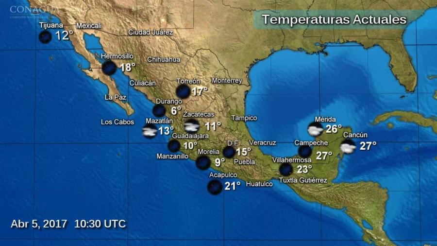 Pronostican refrescamiento de temperaturas en gran parte del país