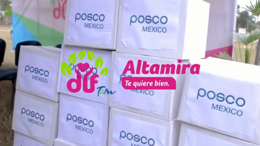 POSCO M&eacute;xico y DIF Altamira entregan despensas