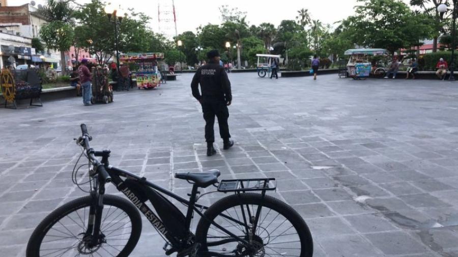 Mantiene agrupamiento ciclista de la Guardia Estatal proximidad en zonas peatonales y turísticas