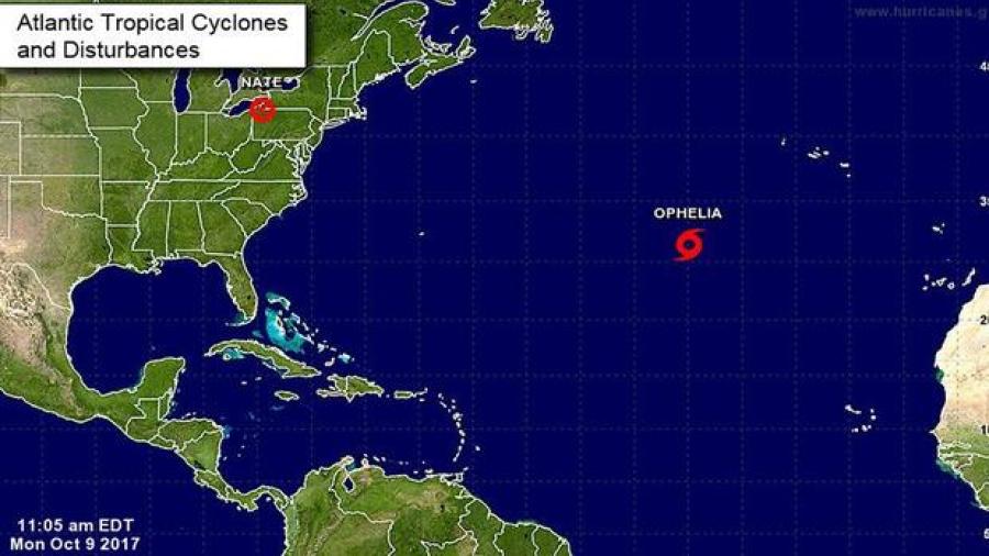Tormenta tropical 'Ophelia' se forma en el Atlántico