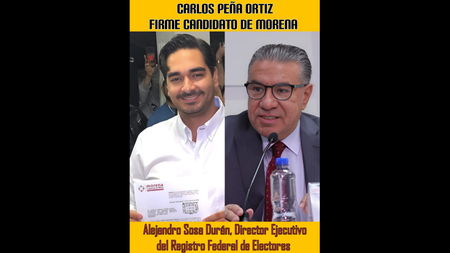 Continúa firme la candidatura de Carlos Peña Ortiz