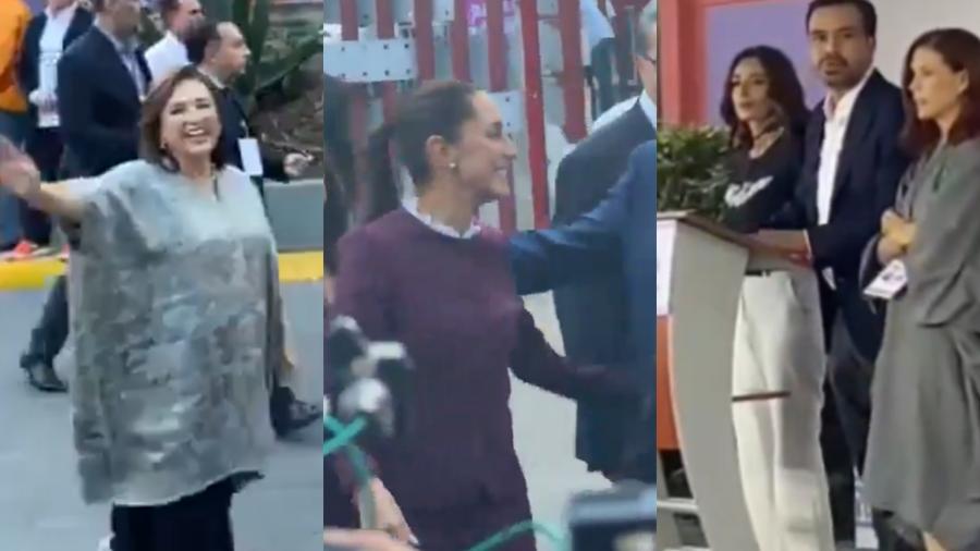¡Entre porras y un retraso!; así fue la llegada de los candidatos al segundo debate presidencial