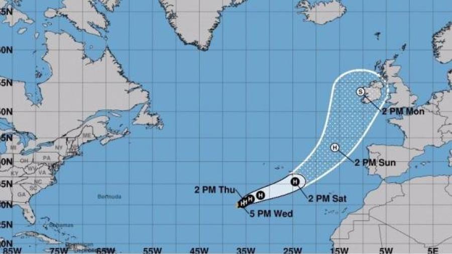 La tormenta tropical 'Ofelia' podría impactar en Europa en los próximos días