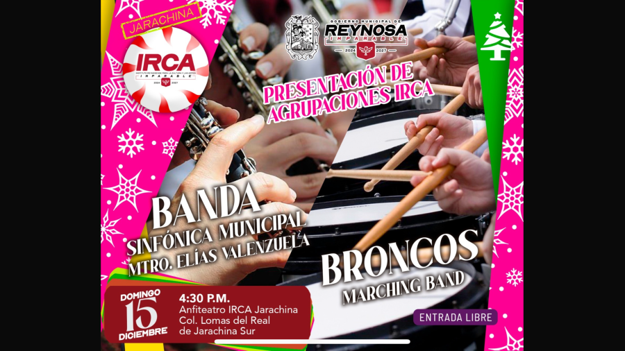Presentará IRCA Jarachina Imparable atractivo programa navideño