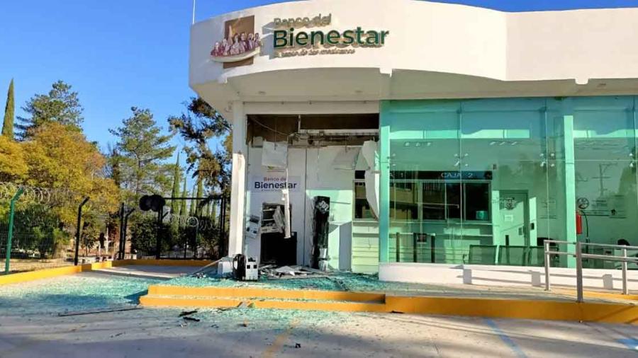 Roban y destrozan cajero del Banco de Bienestar en Hidalgo