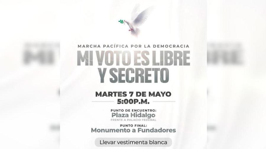 Convoca Carmen Lilia Canturosas a marcha pac&iacute;fica en favor de la democracia