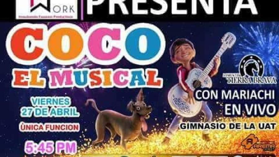 Coco el musical se presentará con causa en Reynosa