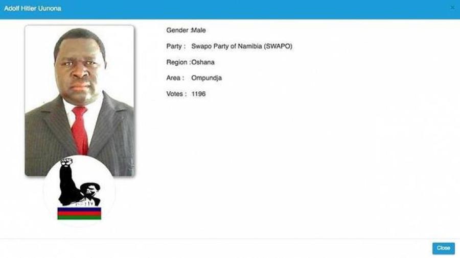 Político de nombre Adolf Hitler gana elecciones en Namibia