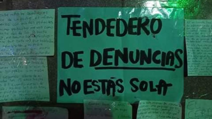 Presentan ‘Tendedero de Denuncias’ en Plaza de Armas en Tampico