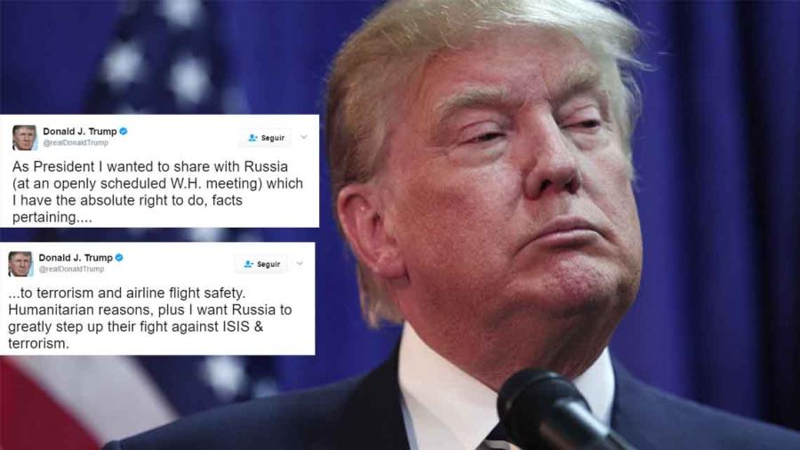 Trump defiende su derecho a compartir información confidencial con Rusia
