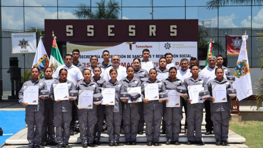 Reconoce SSPT a egresados del Curso de Formación Inicial para Policía Penitenciaria