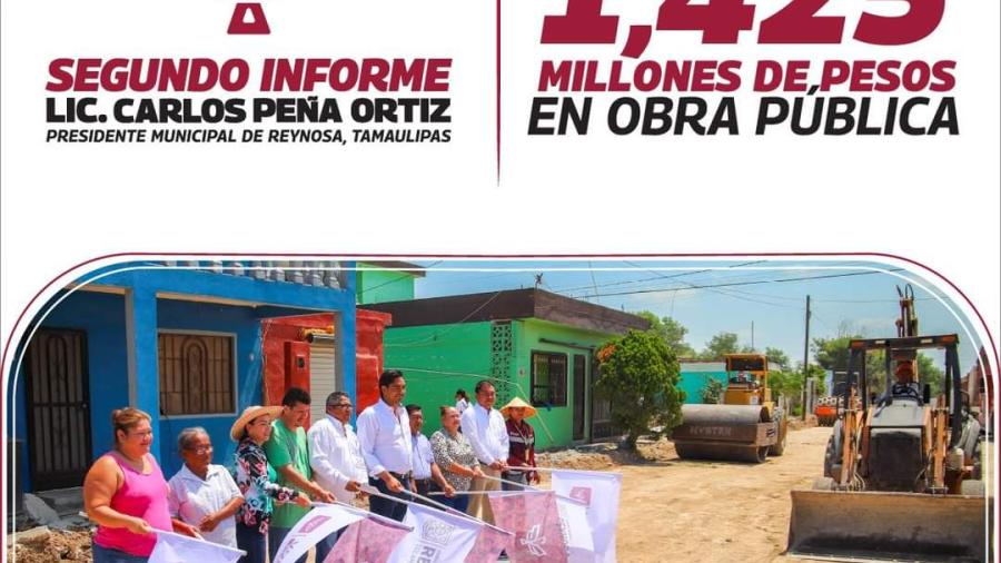 Presentó Carlos Peña Ortiz, millonaria inversión en infraestructura durante segundo año de labores